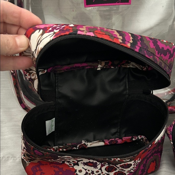 Vera Bradley Floral Travel Bag Set - Pink and Brown - Picture 6 of 6